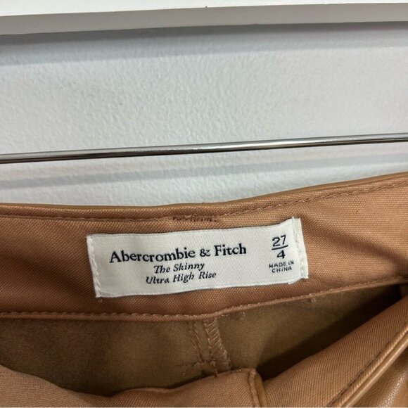 Abercrombie & Fitch The Skinny Ultra High Rise Tan Flare Pants Women’s Size 4 - Picture 4 of 7